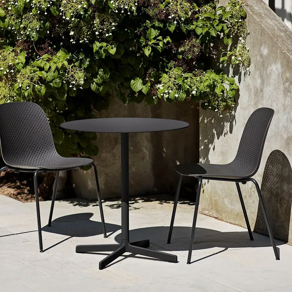 Round Dining Table - Sky Grey, Steel