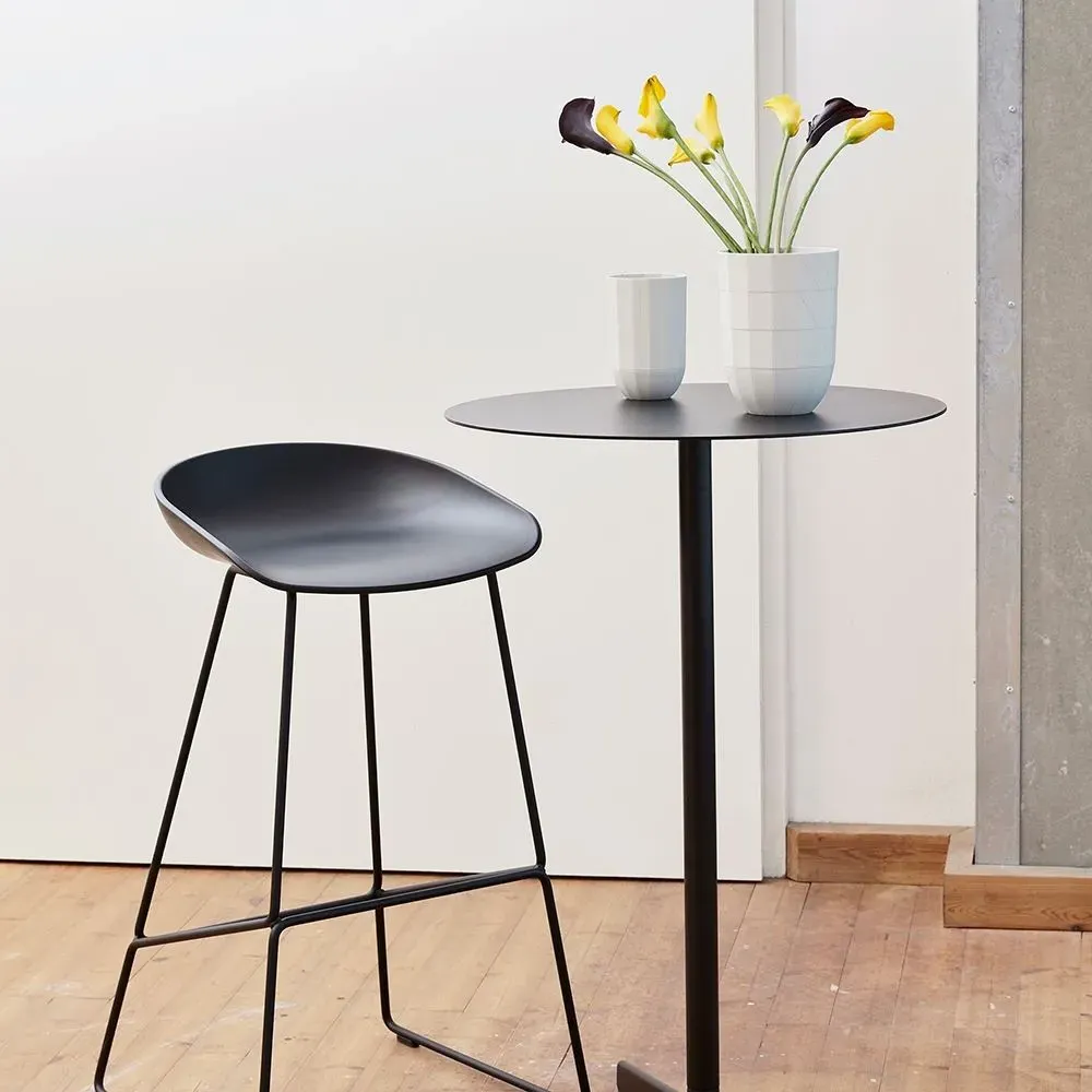 Round Dining Table - Sky Grey, Steel