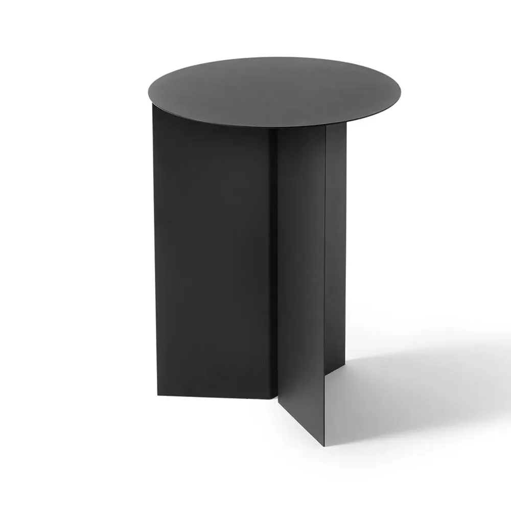 Round Side Table High Height - Black, Steel image