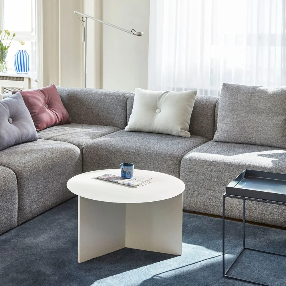 Round Side Table High Height - Yellow, Steel