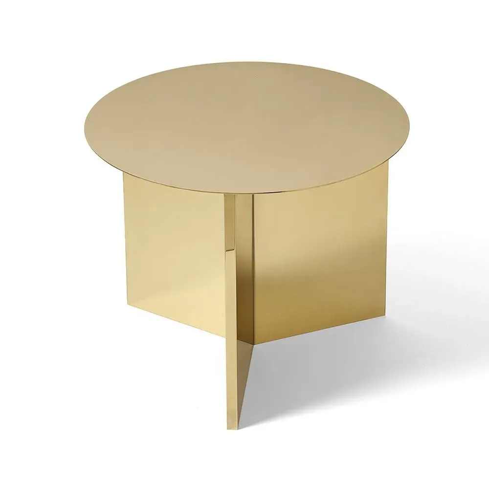 Round Side Table Low - Brass, Steel image