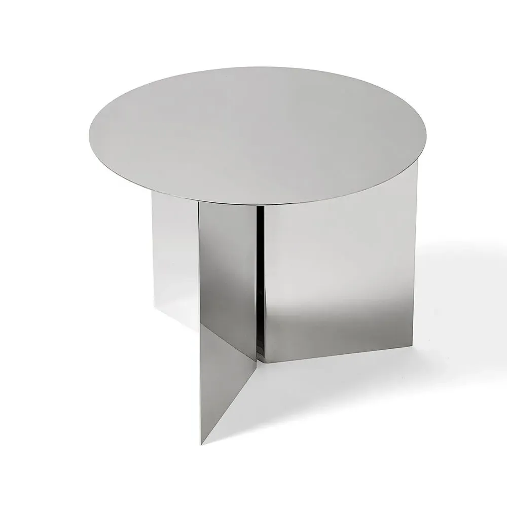 Round Side Table Low Height - Yellow, Steel