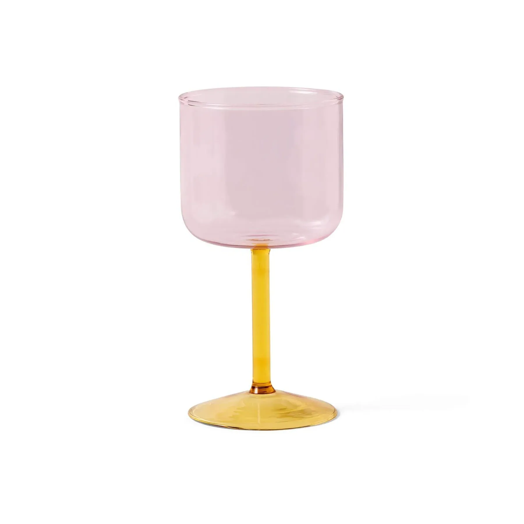 Set of 2 Wine Glasses - Pink, Borosilicate