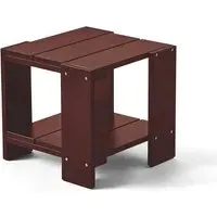 Side Table with Low Profile - Iron Red, Pine Wood