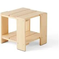 Side Table with Low Profile - Pine Wood