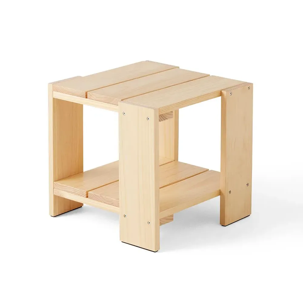 Side Table with Low Profile - Pine Wood