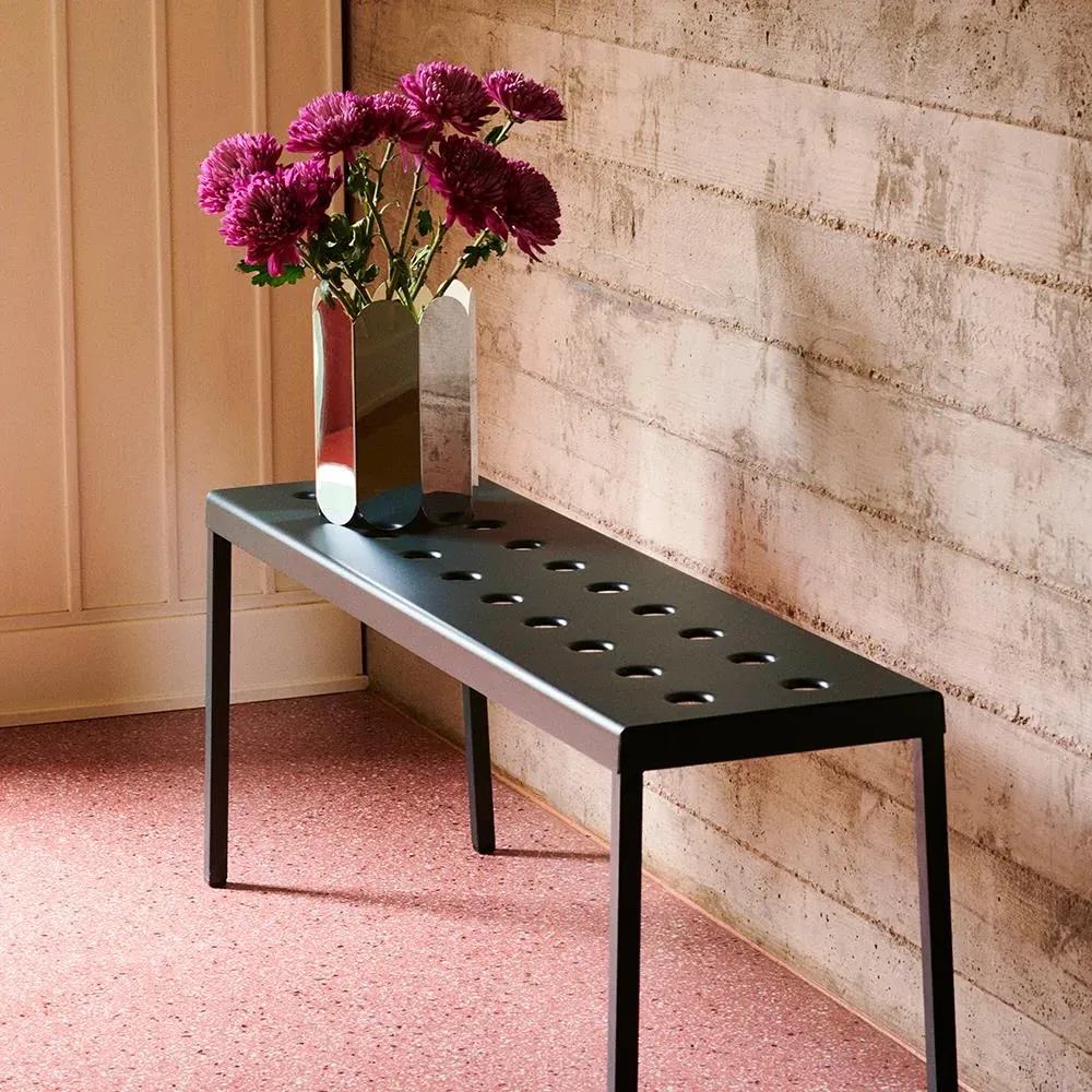 Small Balcony Garden Bench - Dark Forest, Steel