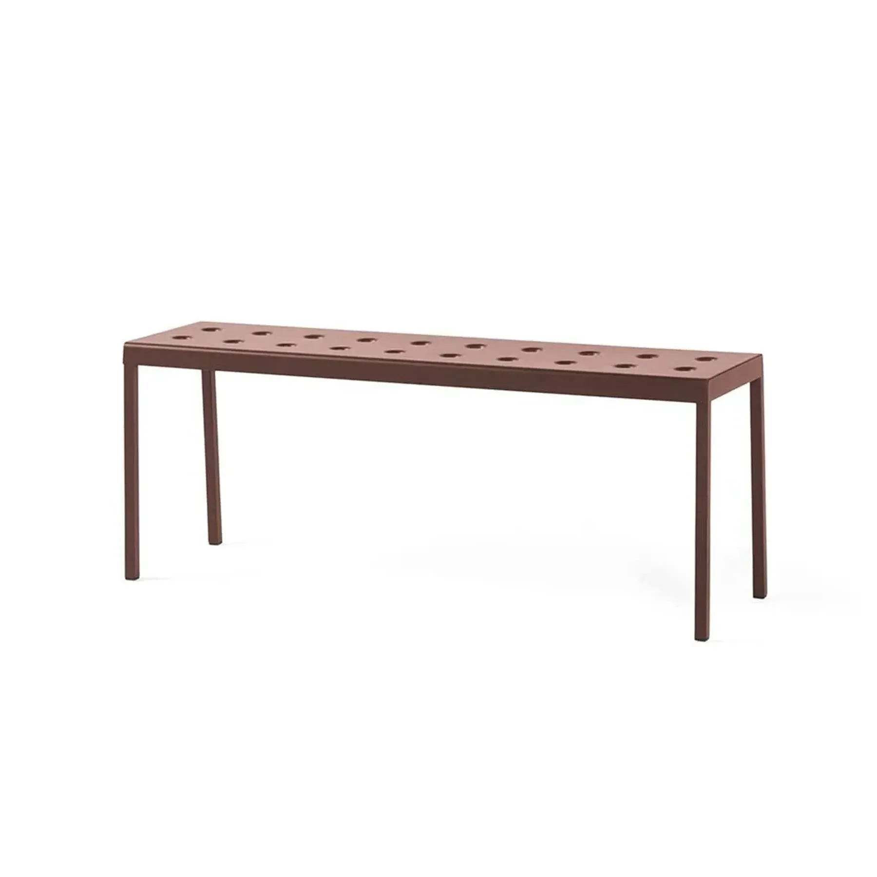 Small Balcony Garden Bench - Iron Red, Steel
