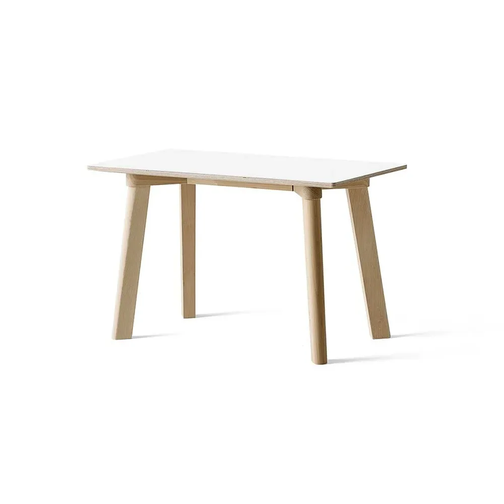 Small Bench with Laminate Top - White, Beech