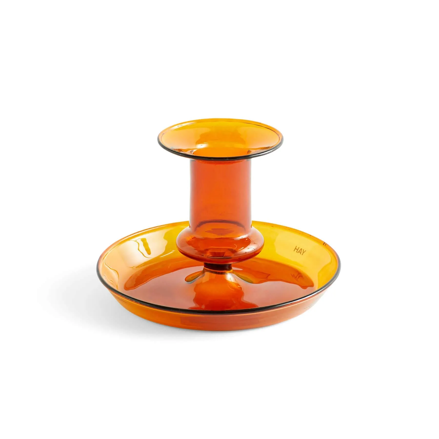 Small Candle Holder - Amber, Borosilicate Glass image