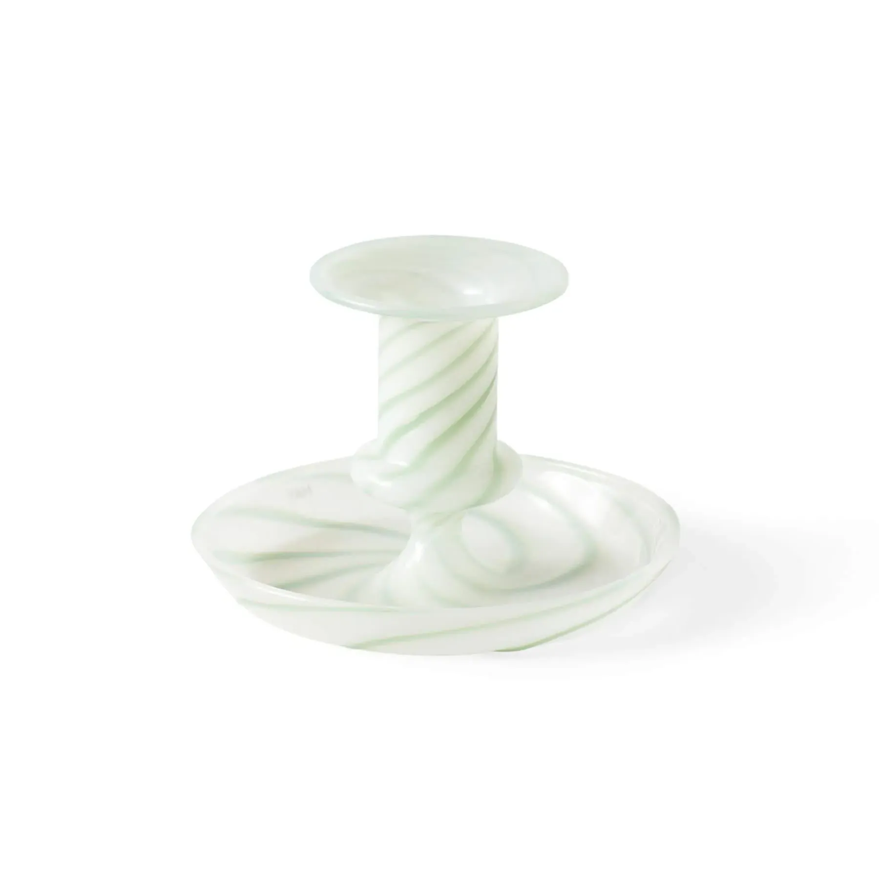 Small Candle Holder - Green, Borosilicate Glass