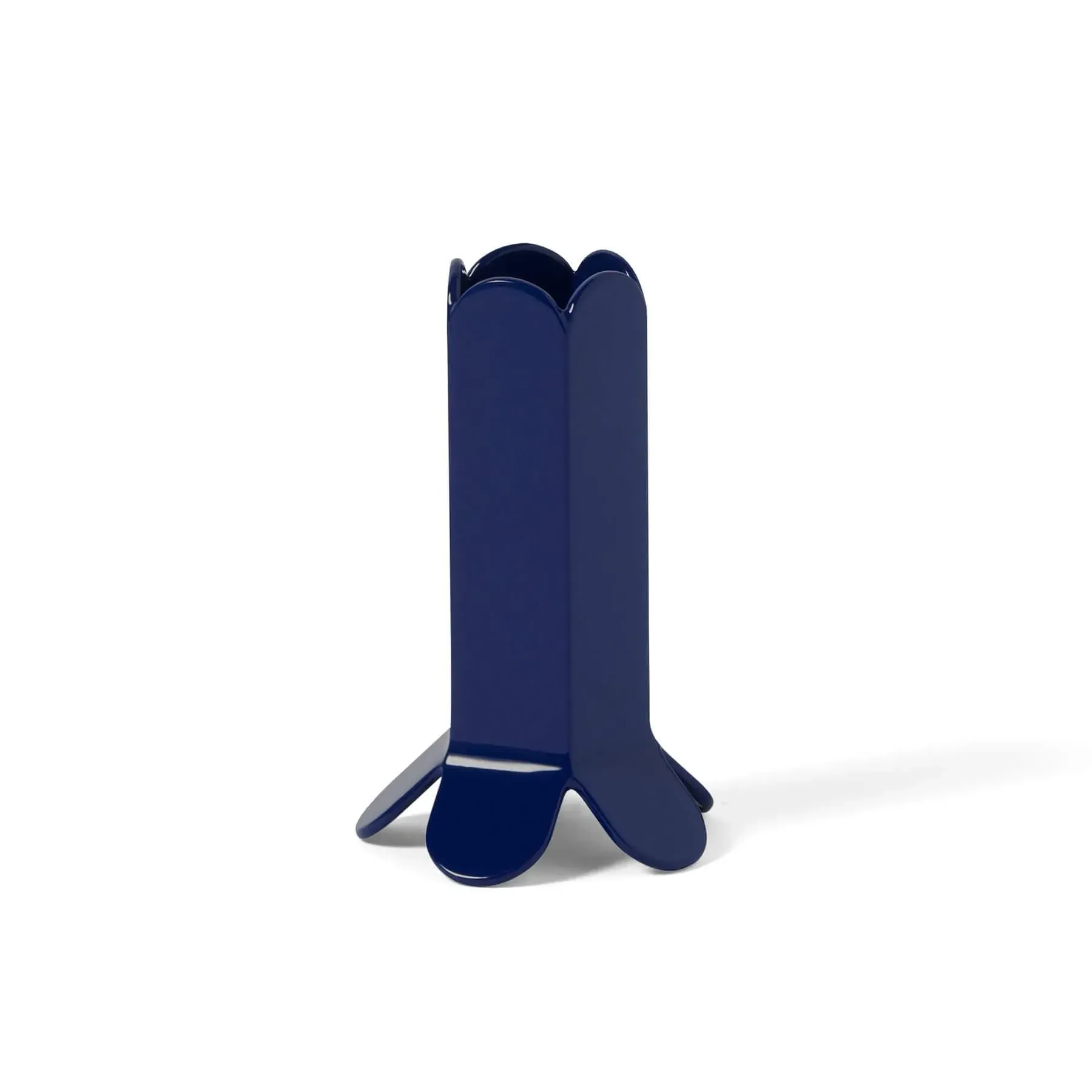 Small Candle Holder with Arcs Design - Dark Blue image