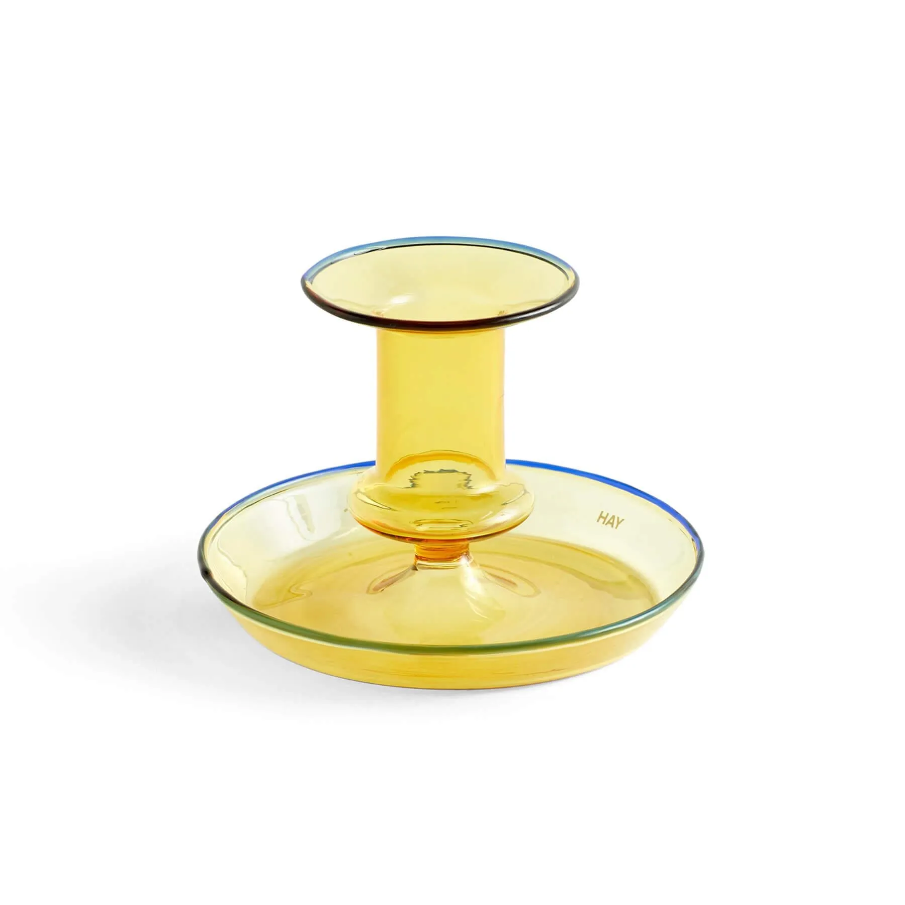 Small Candle Holder - Yellow, Borosilicate Glass