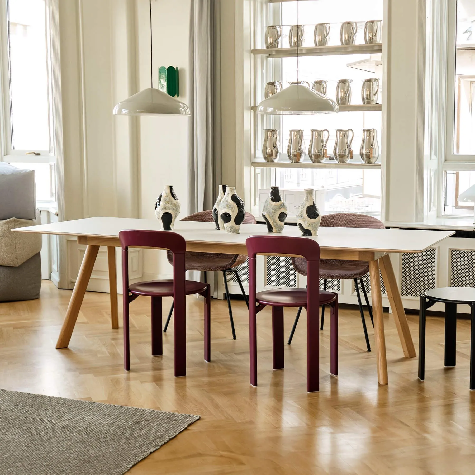 Small Extendable Dining Table - White, Oak