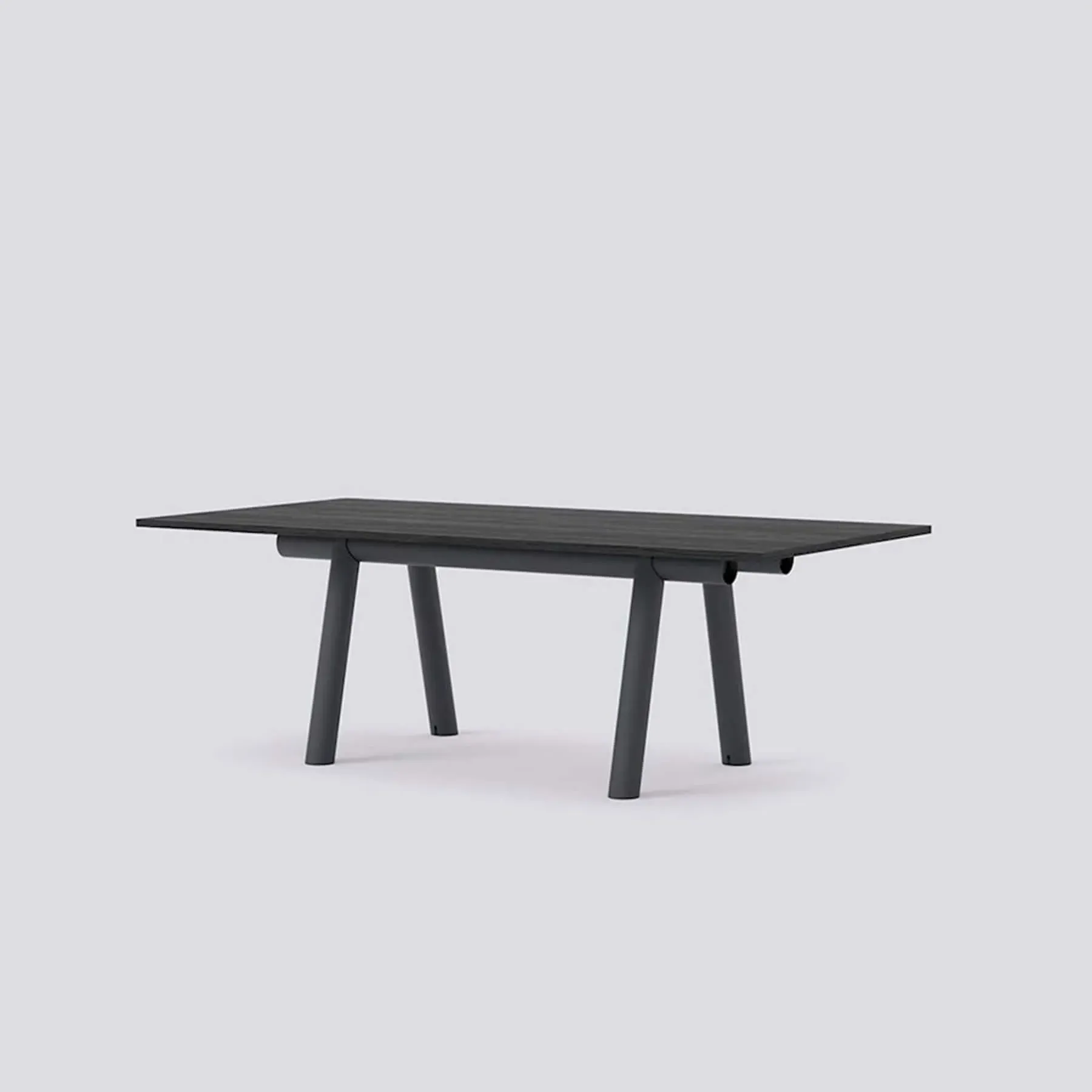 Small Office Table with Curves - Oak Veneer image