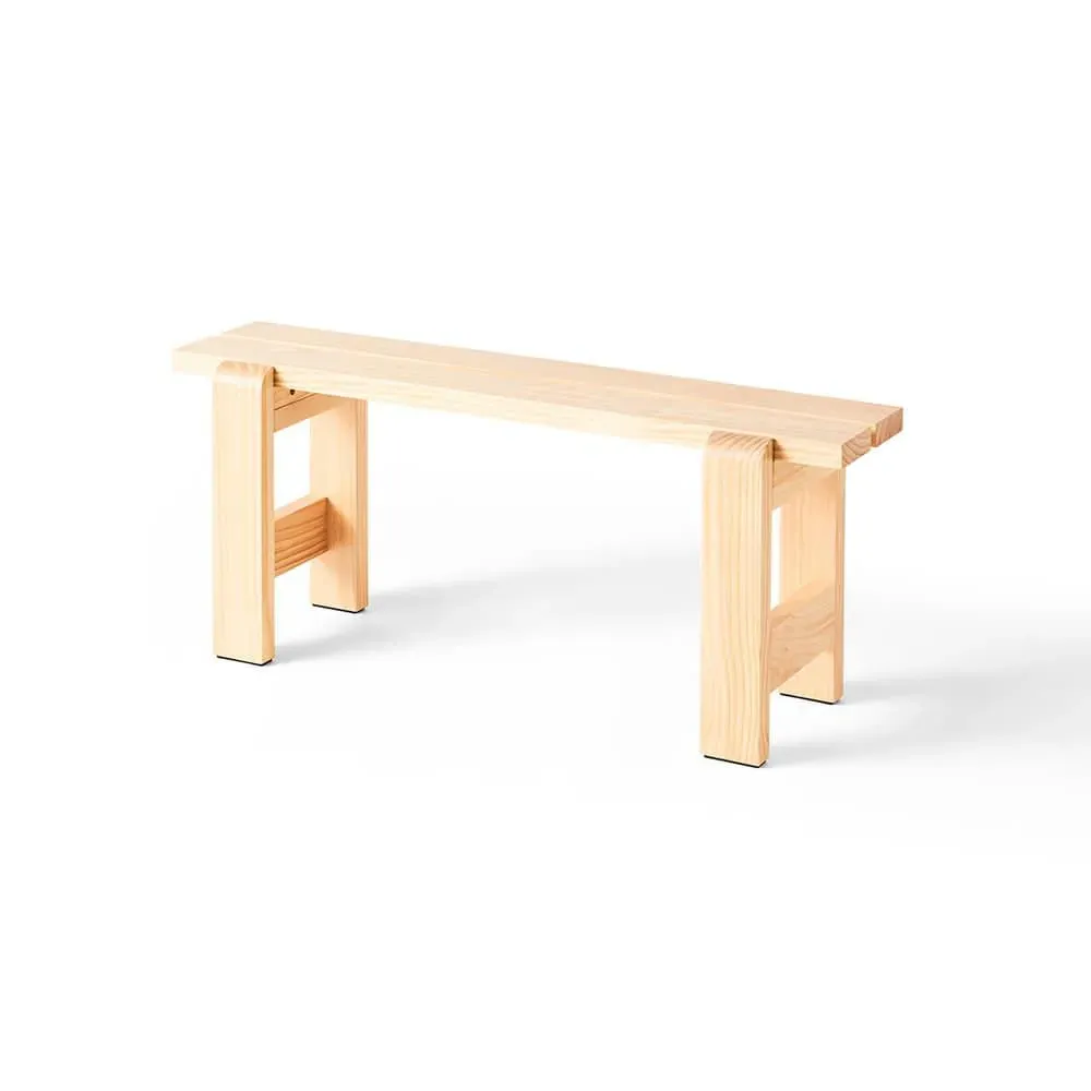 Small Outdoor Bench Weather-Resistant - Natural, Pine