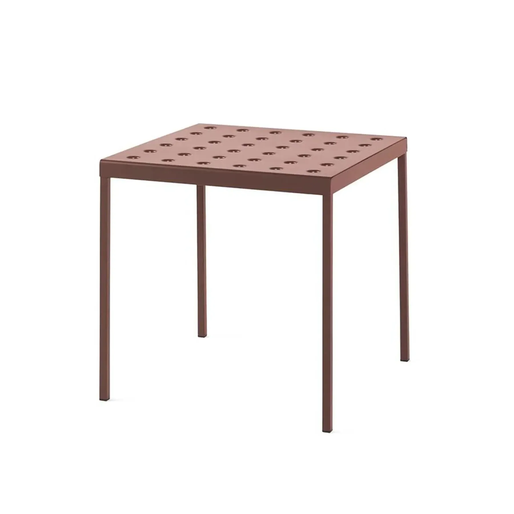 Small Outdoor Dining Table - Red, Steel