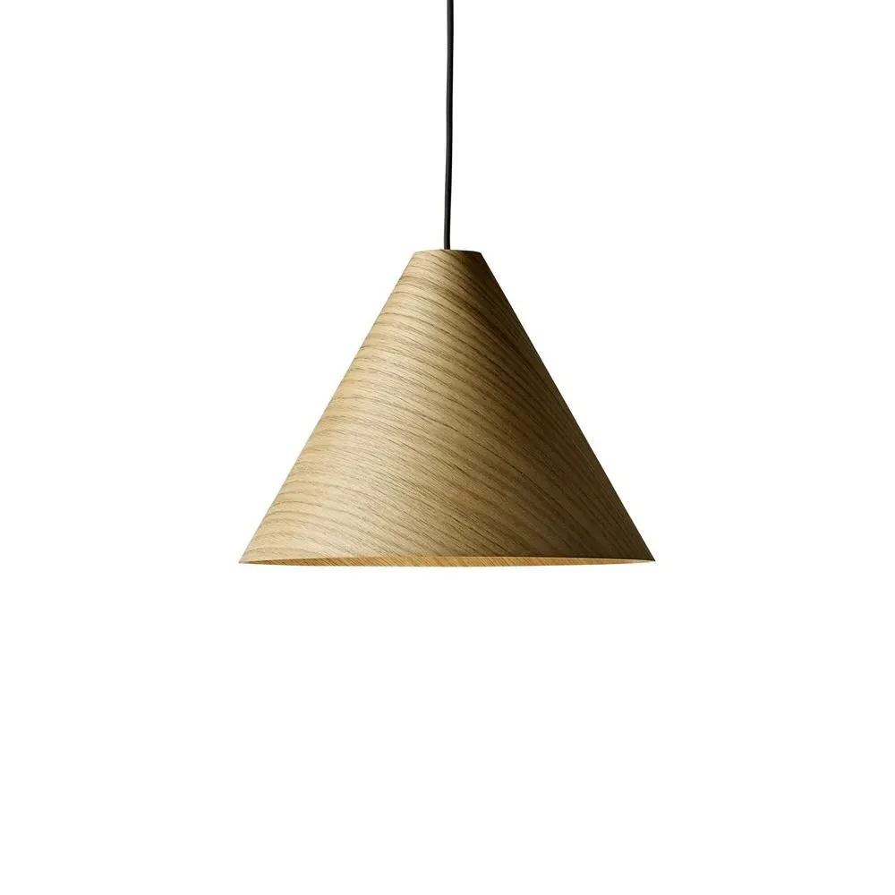 Small Pendant Light with Cord Set - Oak Veneer