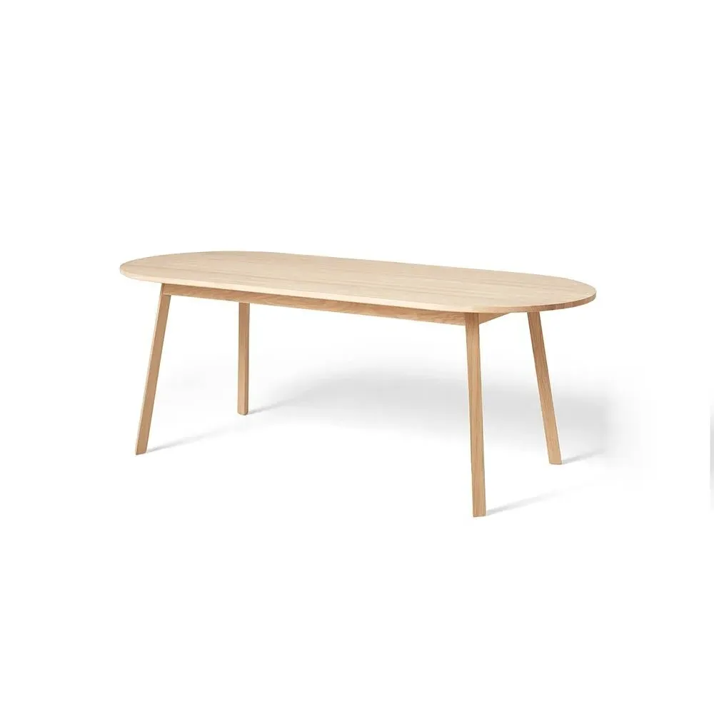 Small Round Dining Table Triangle Legs - Oak