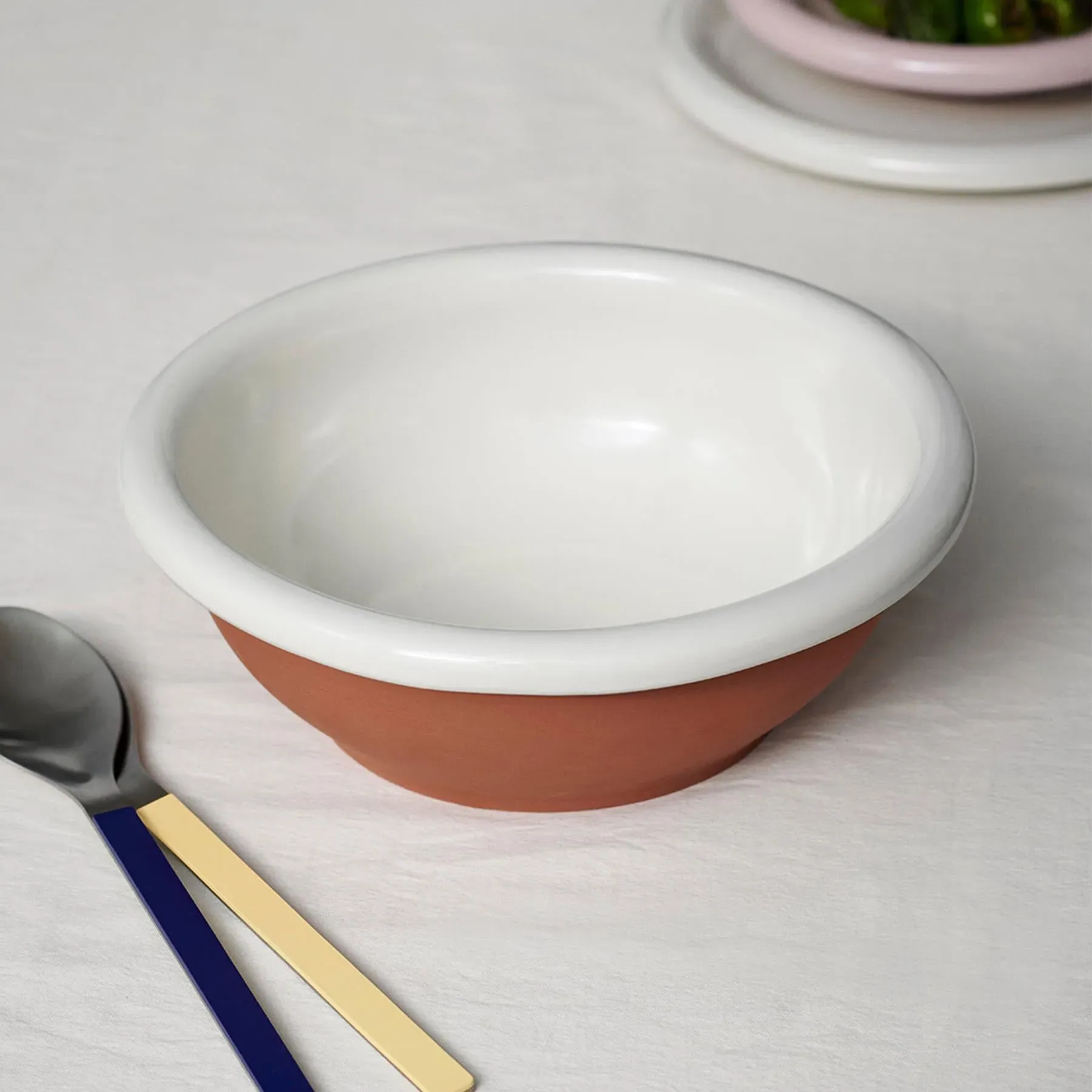 Small Salad Bowl - Green, Terracotta