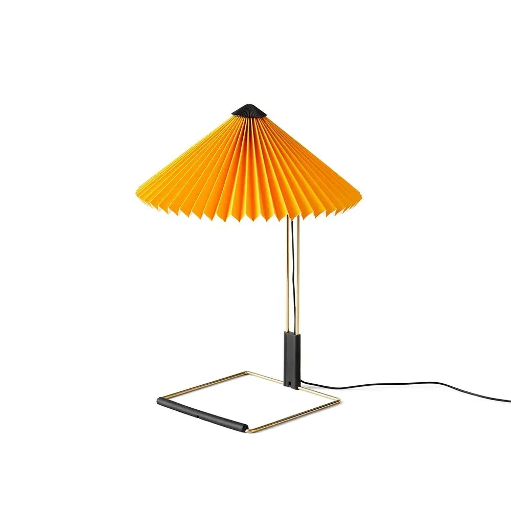 Small Table Lamp with Dimmer - Yellow, Cotton