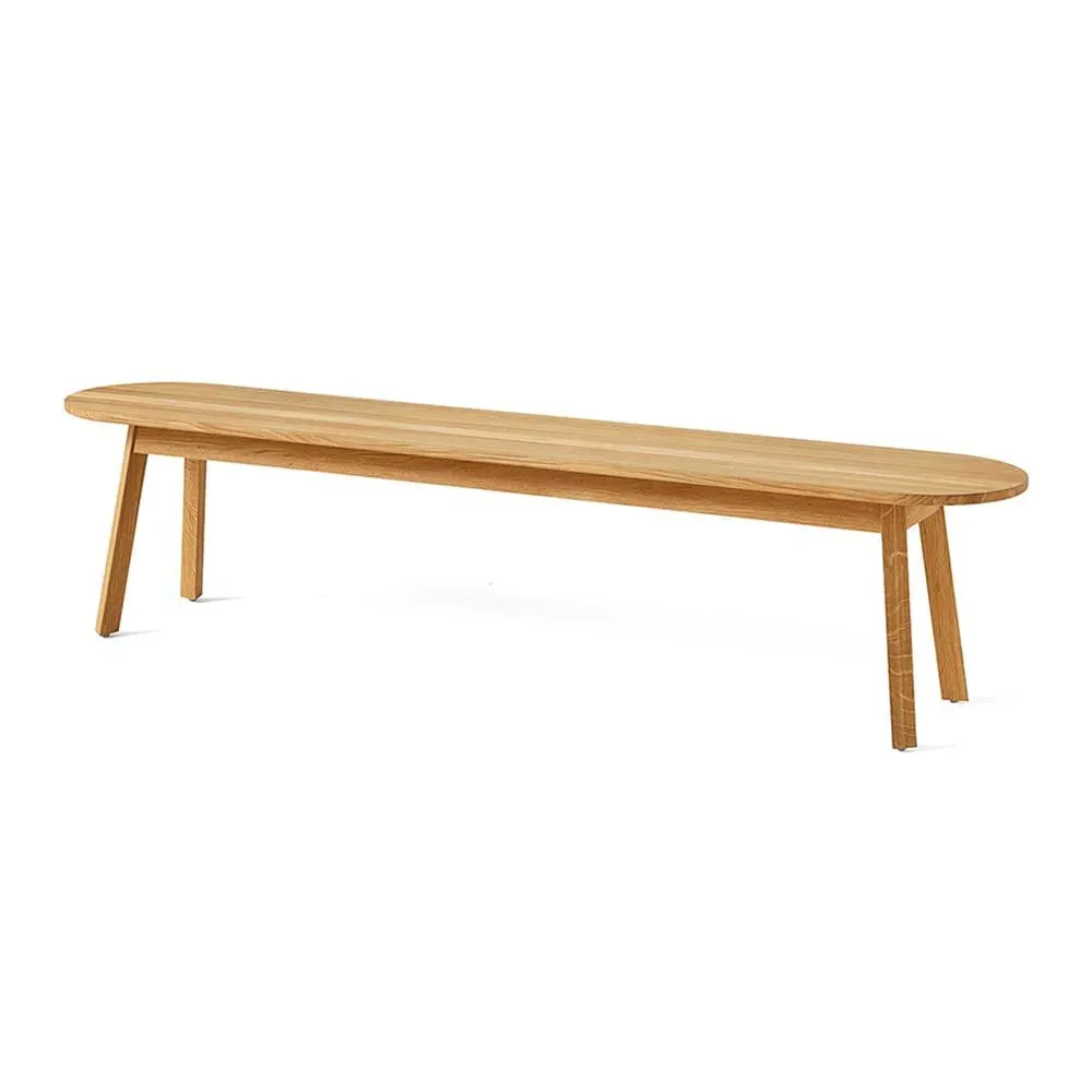 Small Triangle Leg Bench - Lacquered Oak