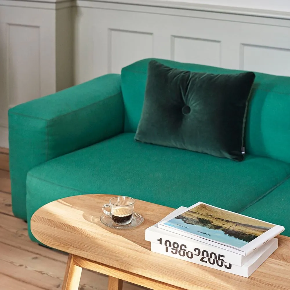 Soft Dot Cushion with Button - Dark Green