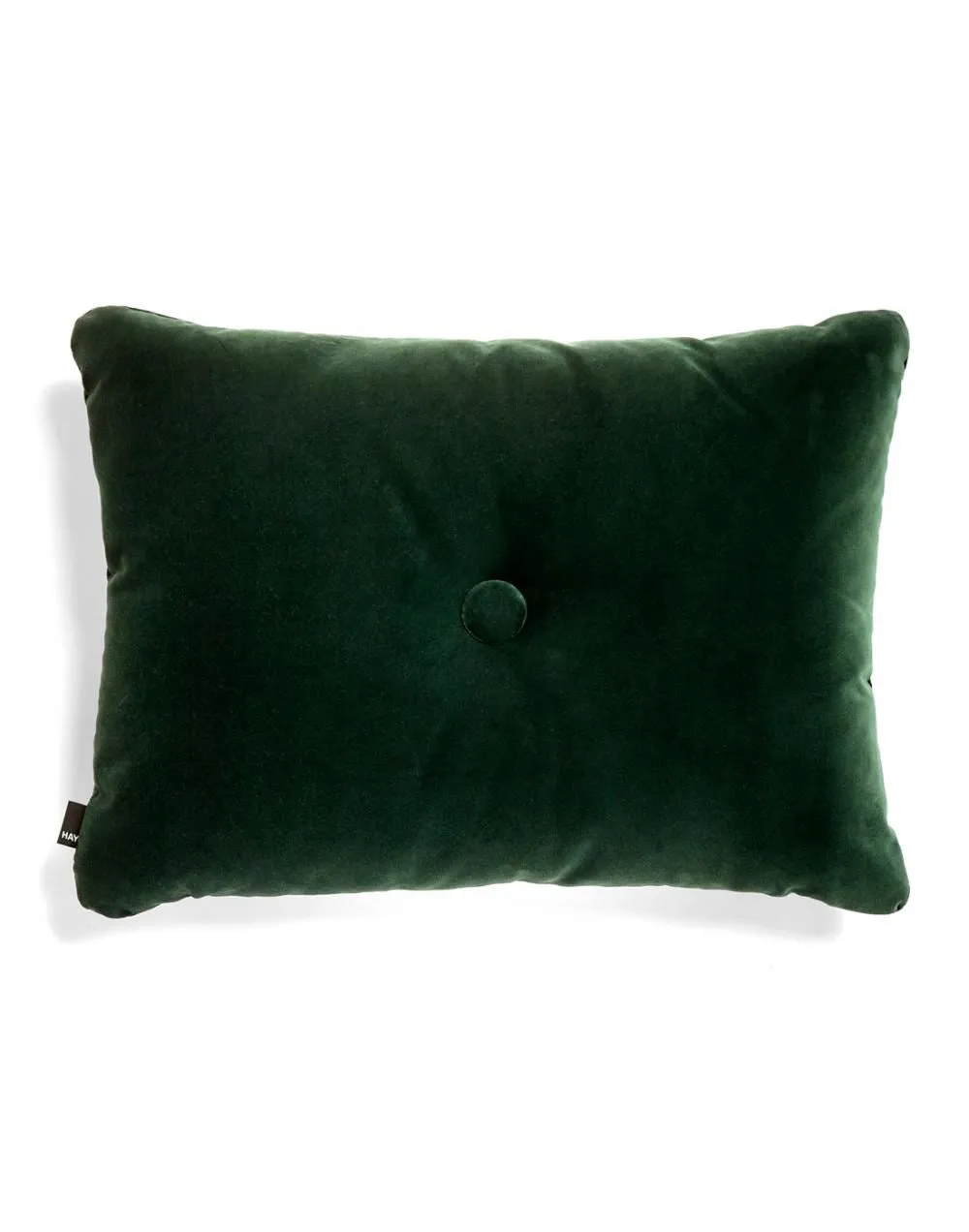Soft Dot Cushion with Button - Dark Green