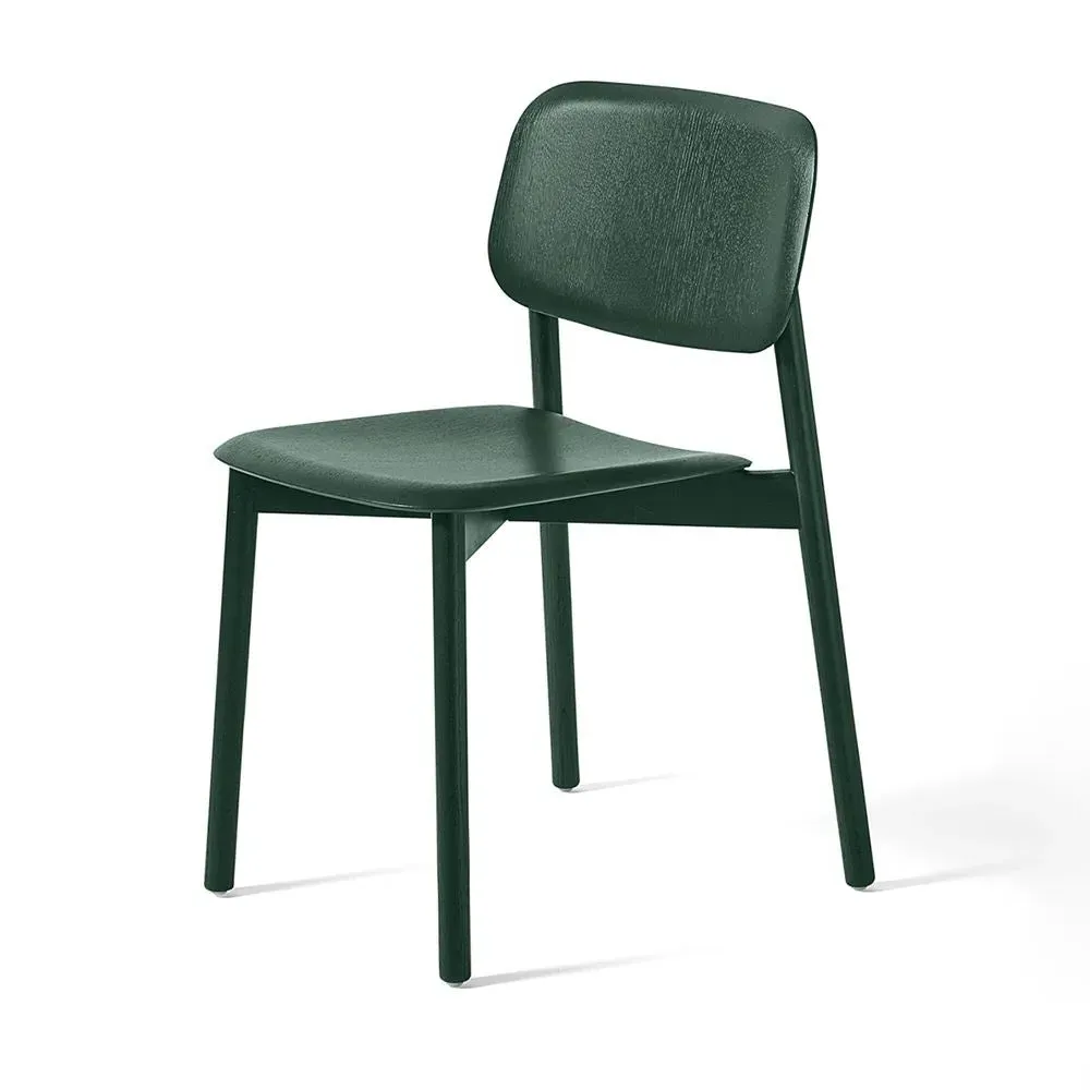 Soft Edge 60 Dining Chair - Dusty Green, Oak