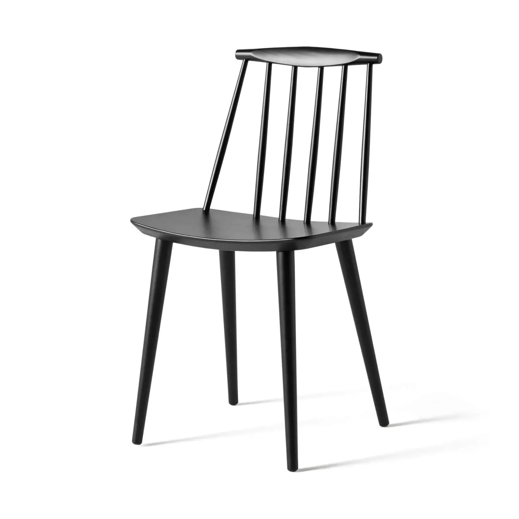 Spindle Back Dining Chair - Black, Lacquered Beech