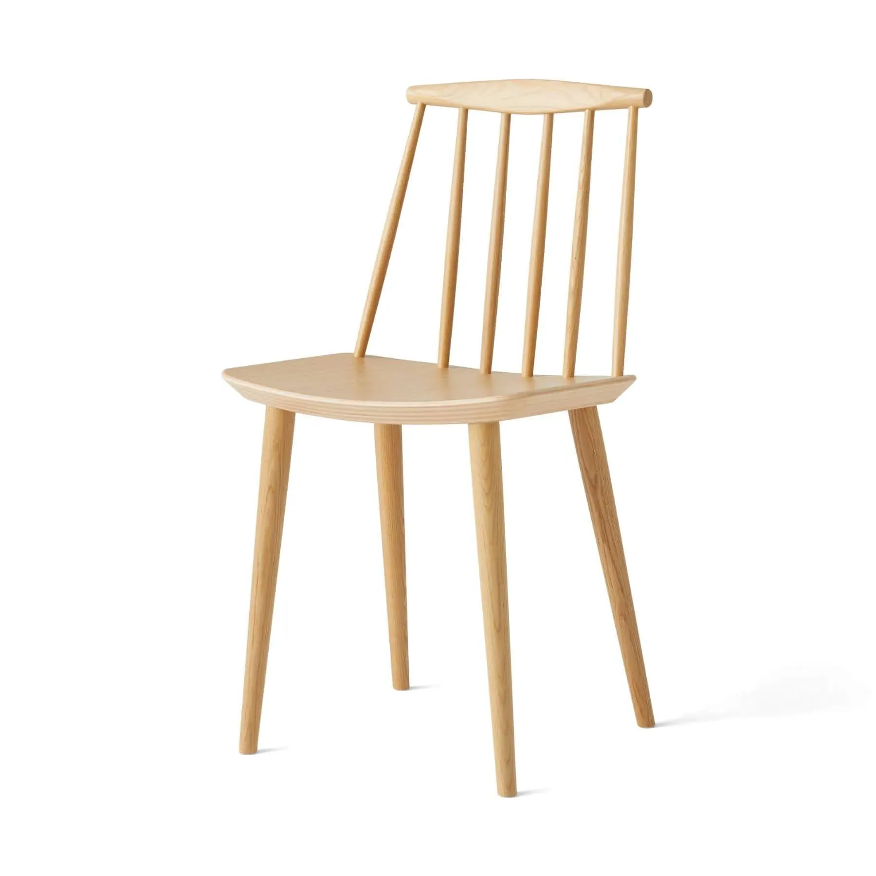 Spindle Back Dining Chair - Oak, Lacquered Wood