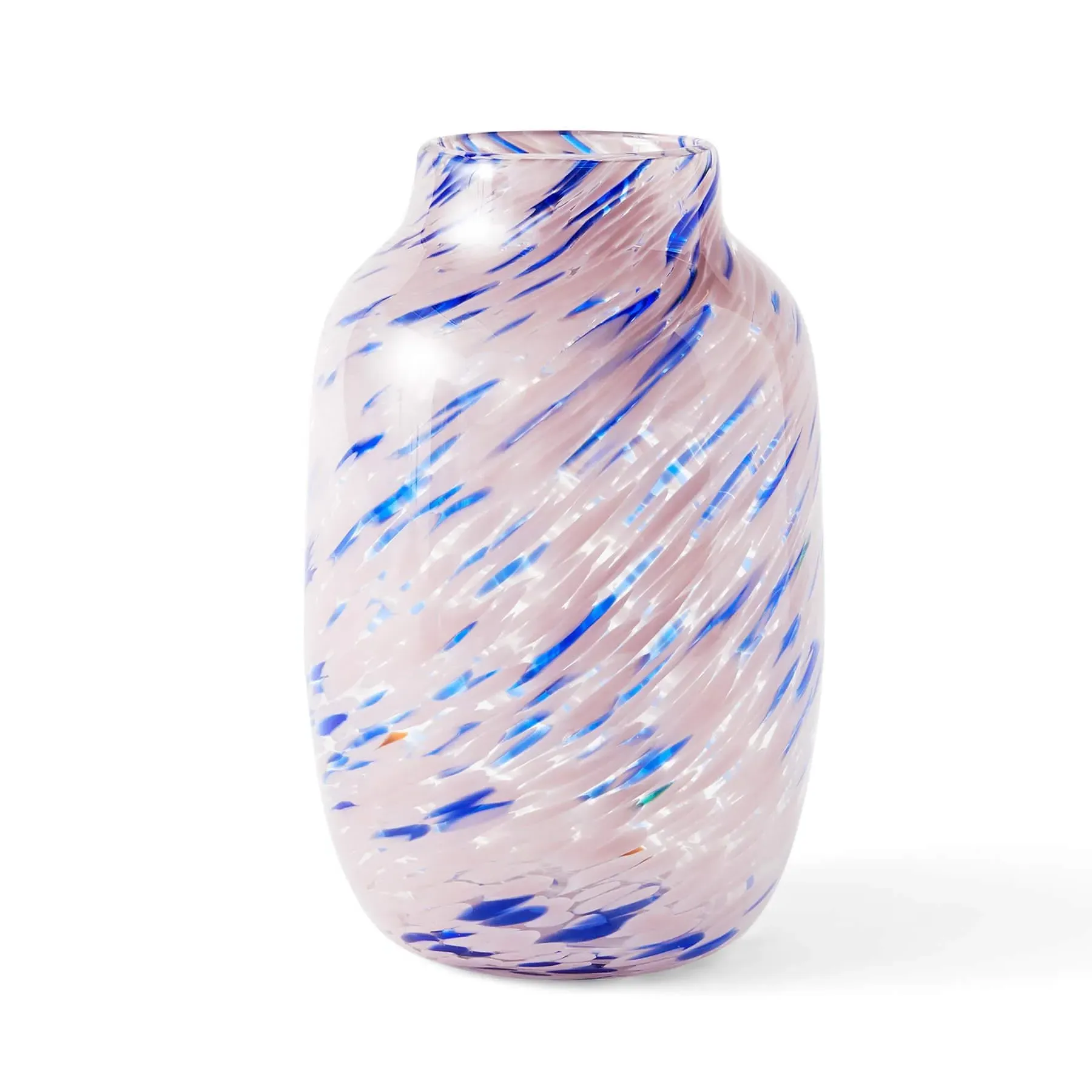 Splash Large Vase - Light Pink, Glass