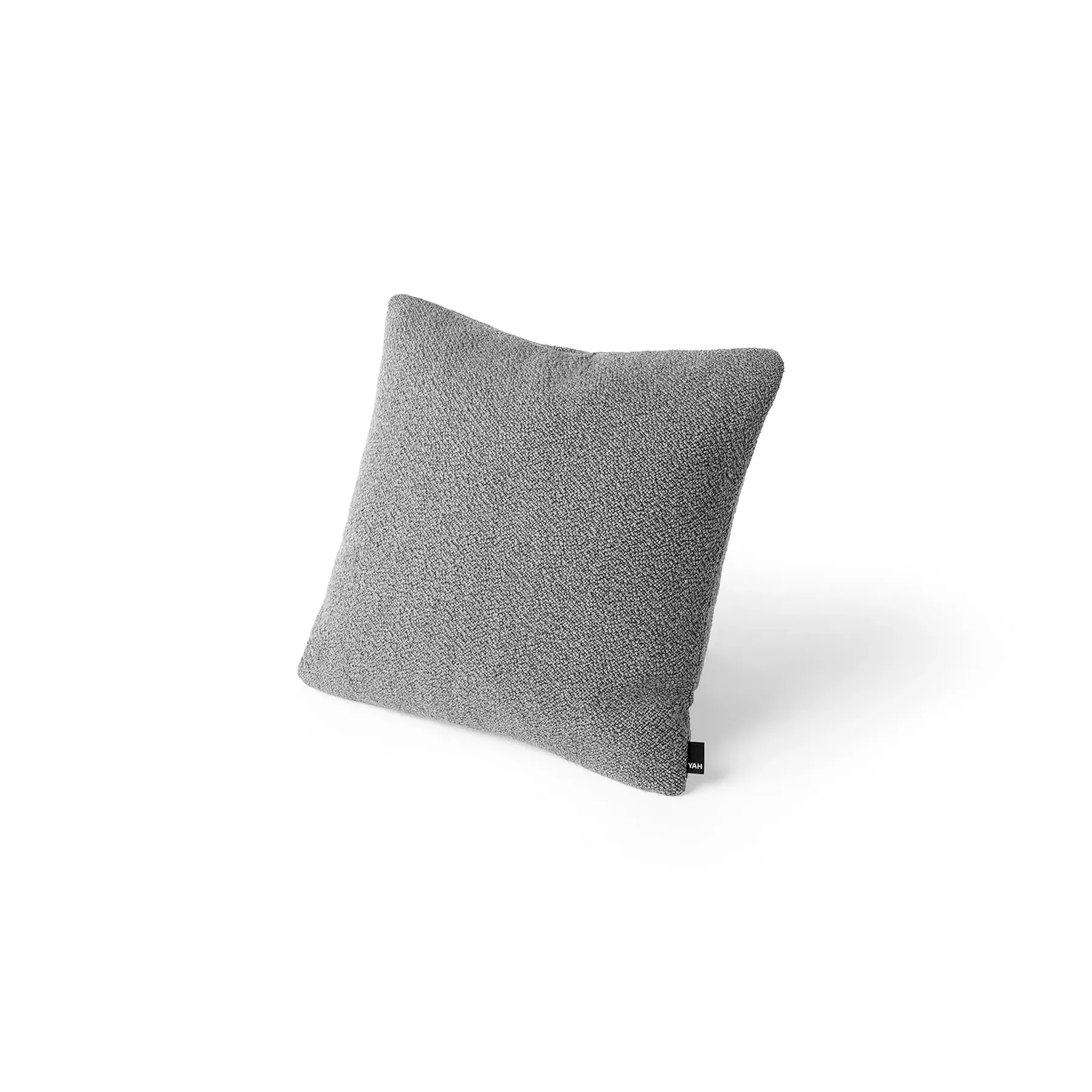 Square Cushion with Feather Fill - Grey, Bouclé