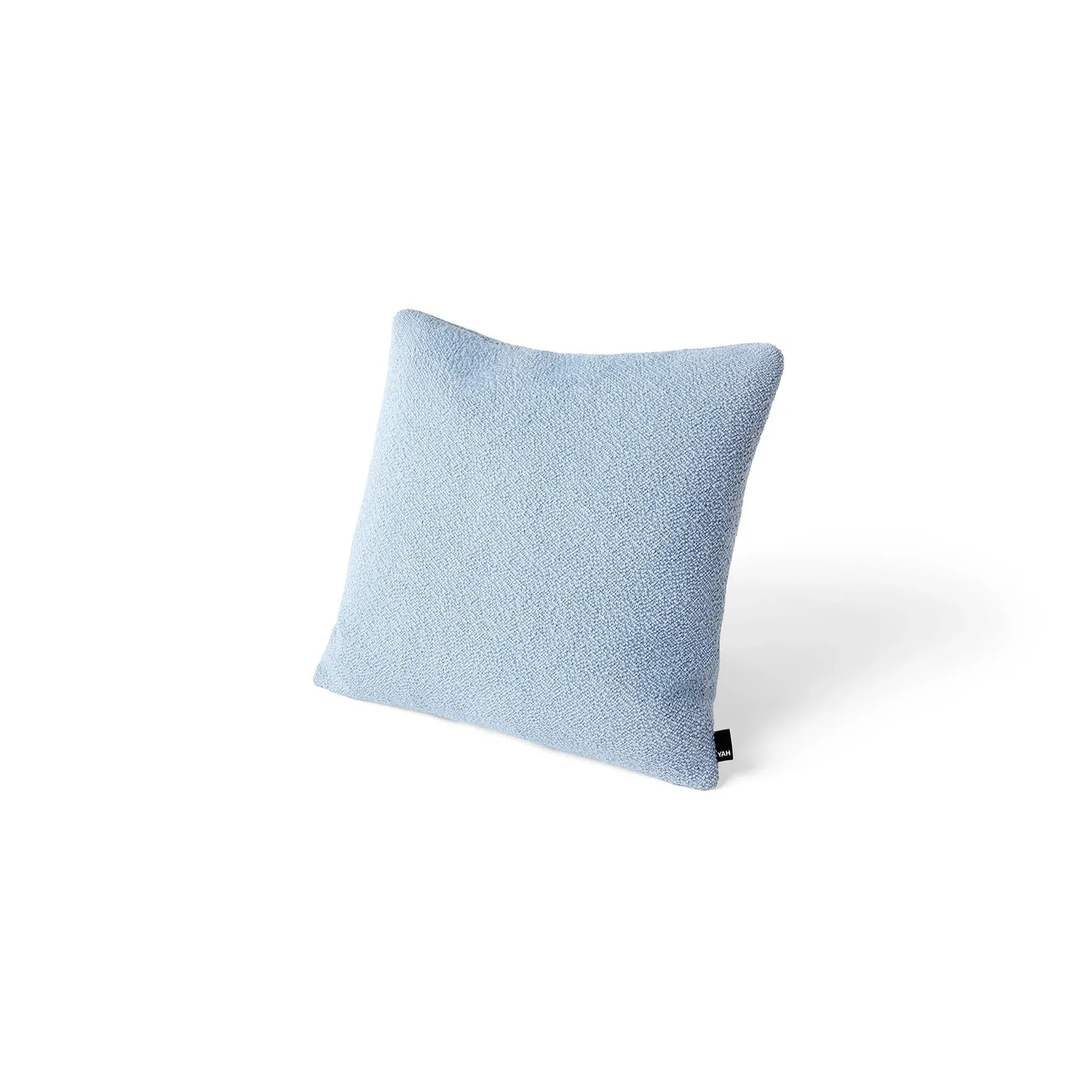 Square Cushion with Feather Fill - Ice Blue, Bouclé