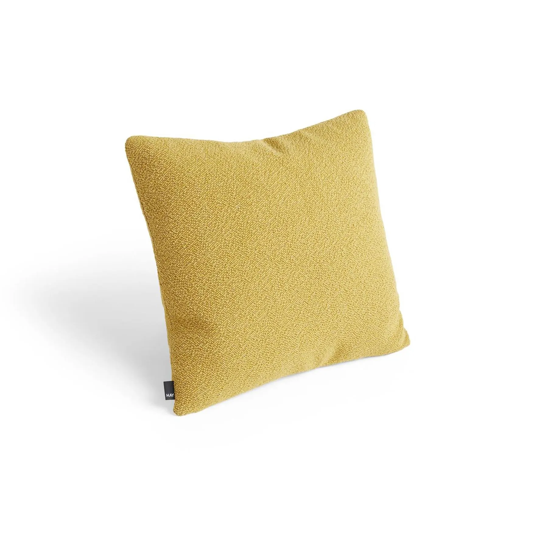 Square Cushion with Feather Fill - Mandarin, Bouclé