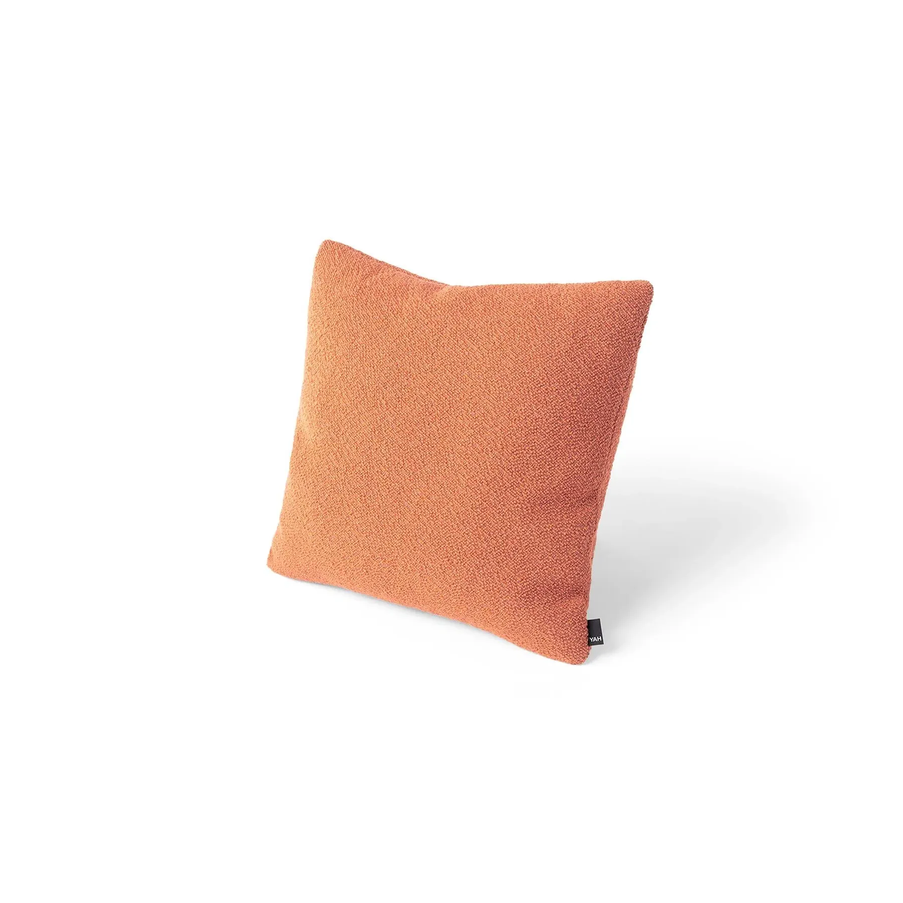 Square Cushion with Feather Fill - Mandarin, Bouclé
