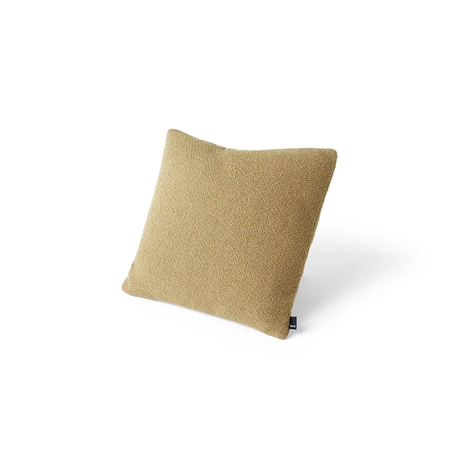 Square Cushion with Feather Fill - Olive, Bouclé