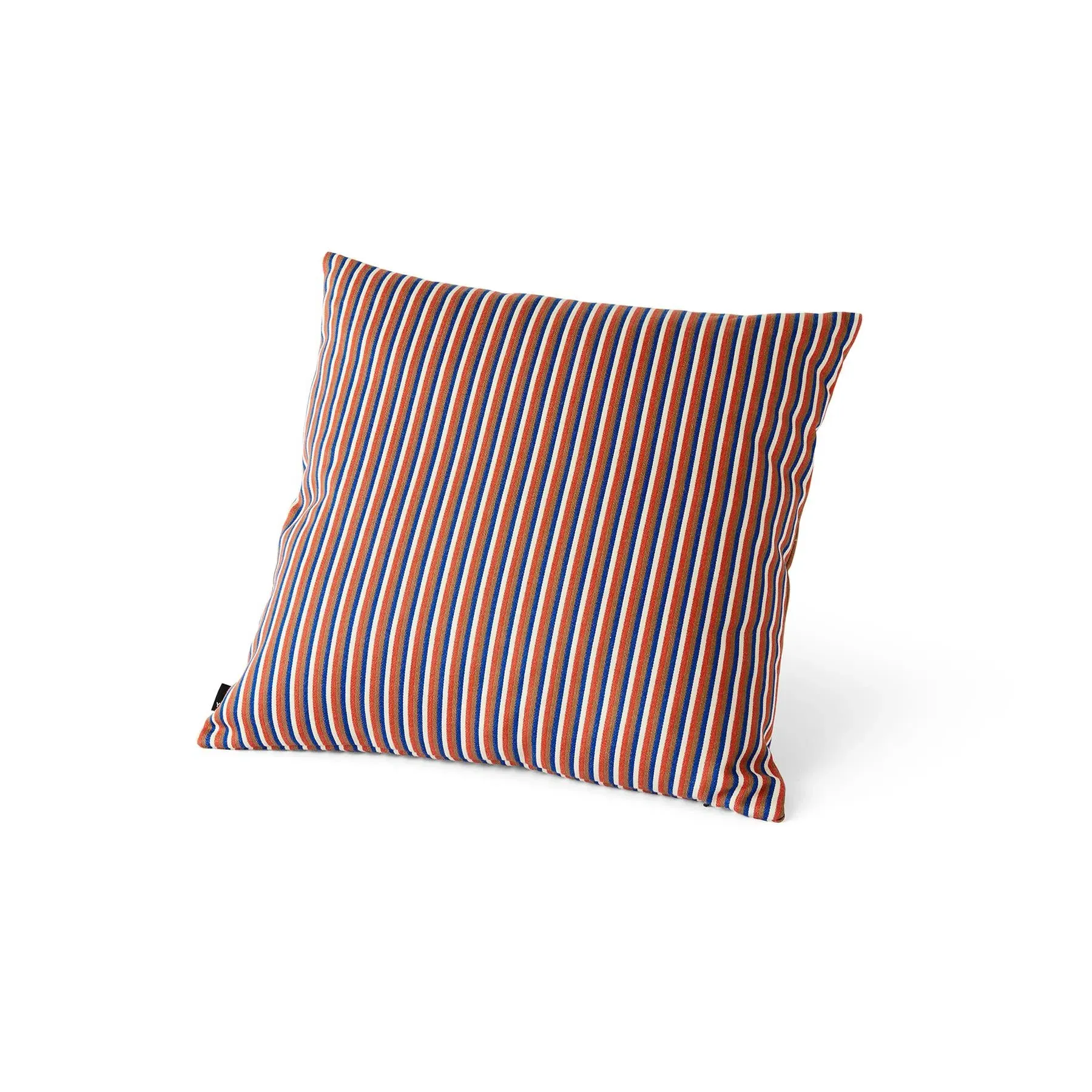 Square Cushion with Stripes - Red, Mixed Fabric
