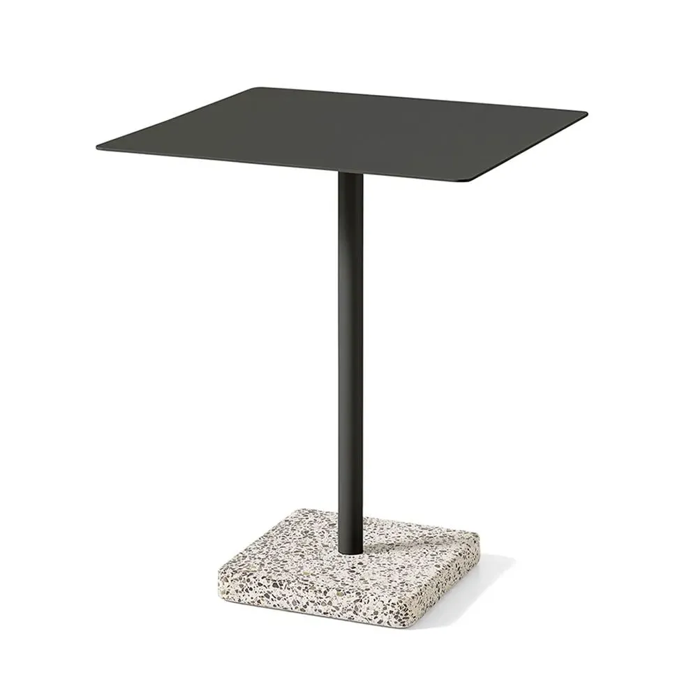 Square Dining Table - Red, Terrazzo