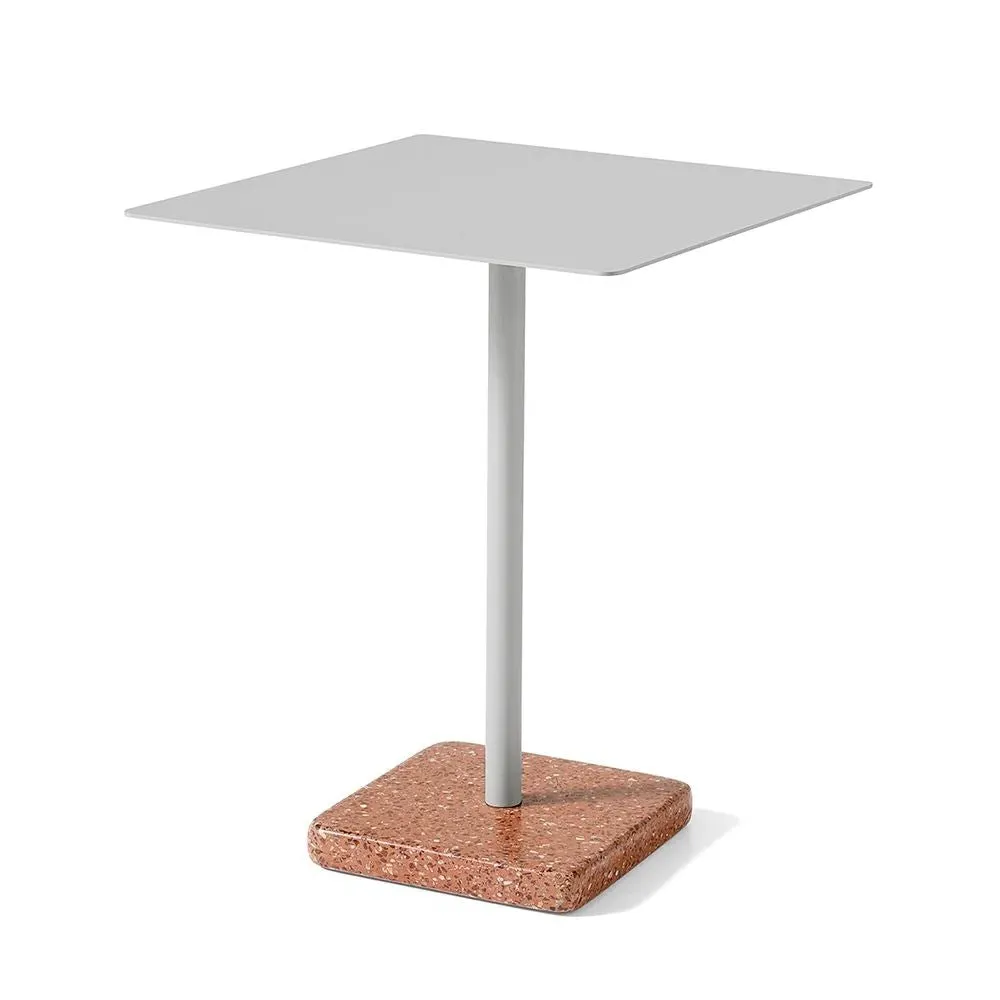 Square Dining Table - Red, Terrazzo