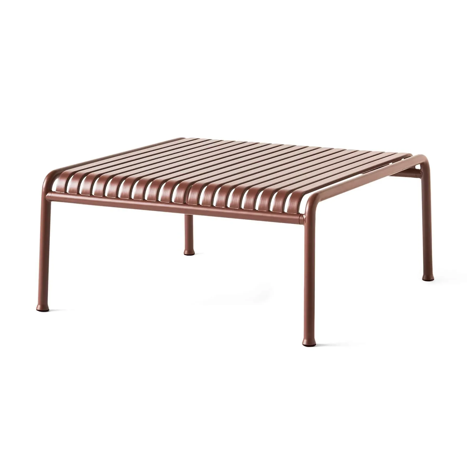 Square Low Table with Slats - Sky Grey, Steel