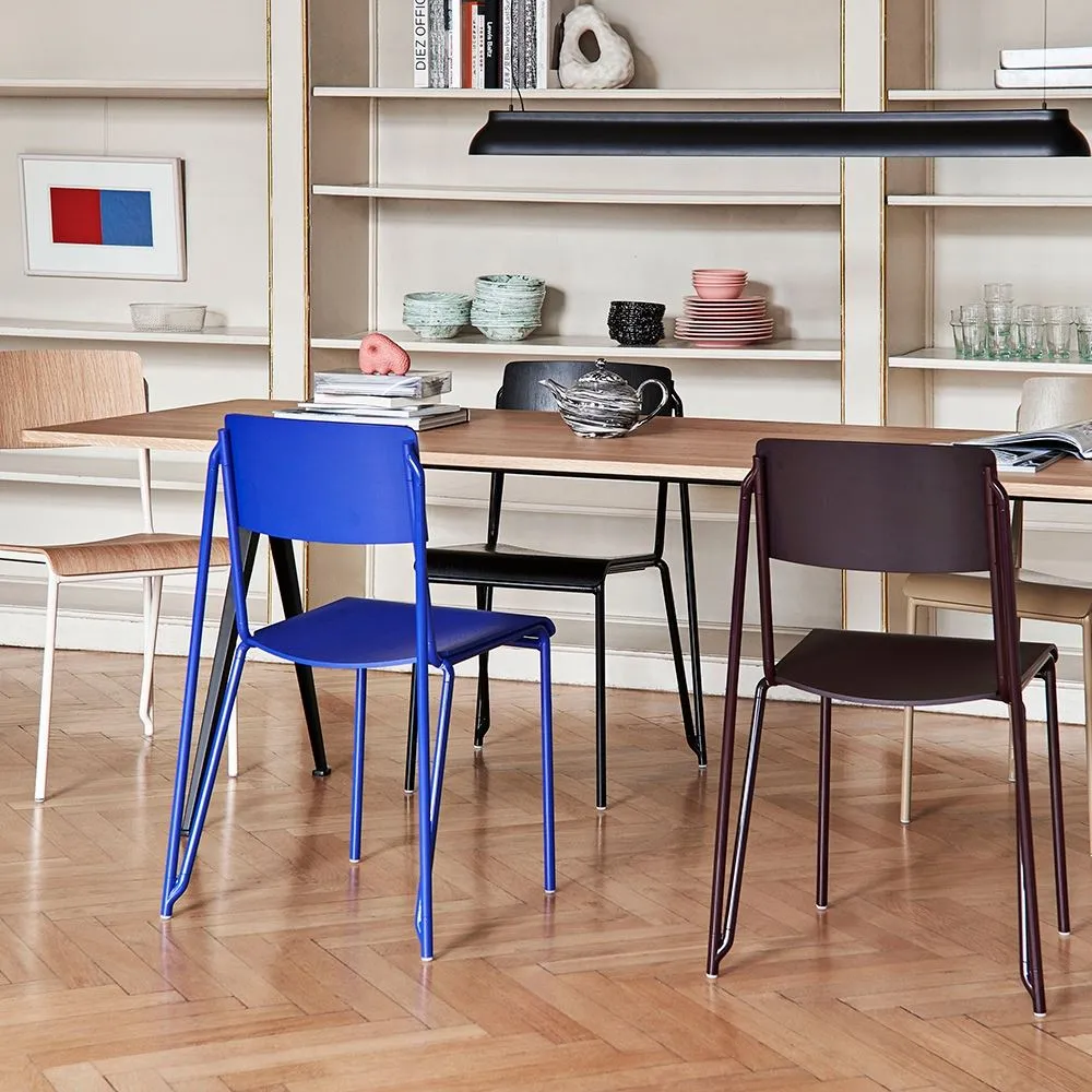 Stackable Dining Chair with Gliders - Oak