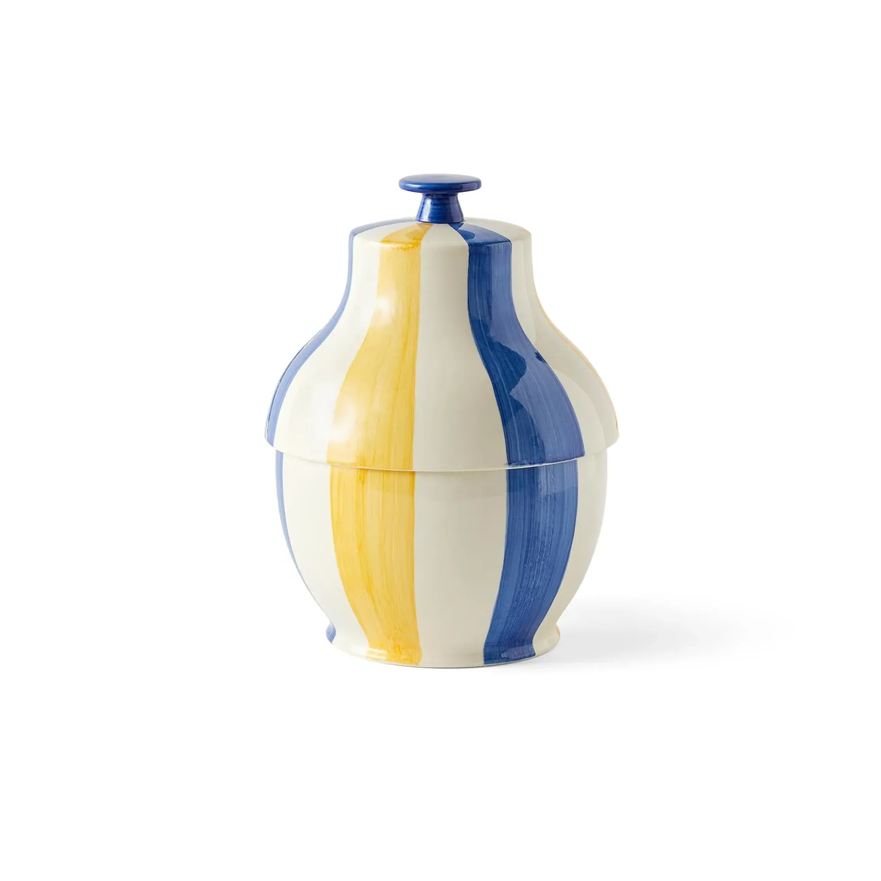 Stripe Cookie Jar - Stoneware