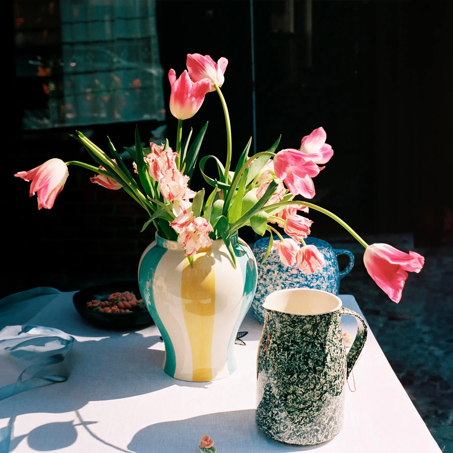 Stripe Vase - Red, Stoneware