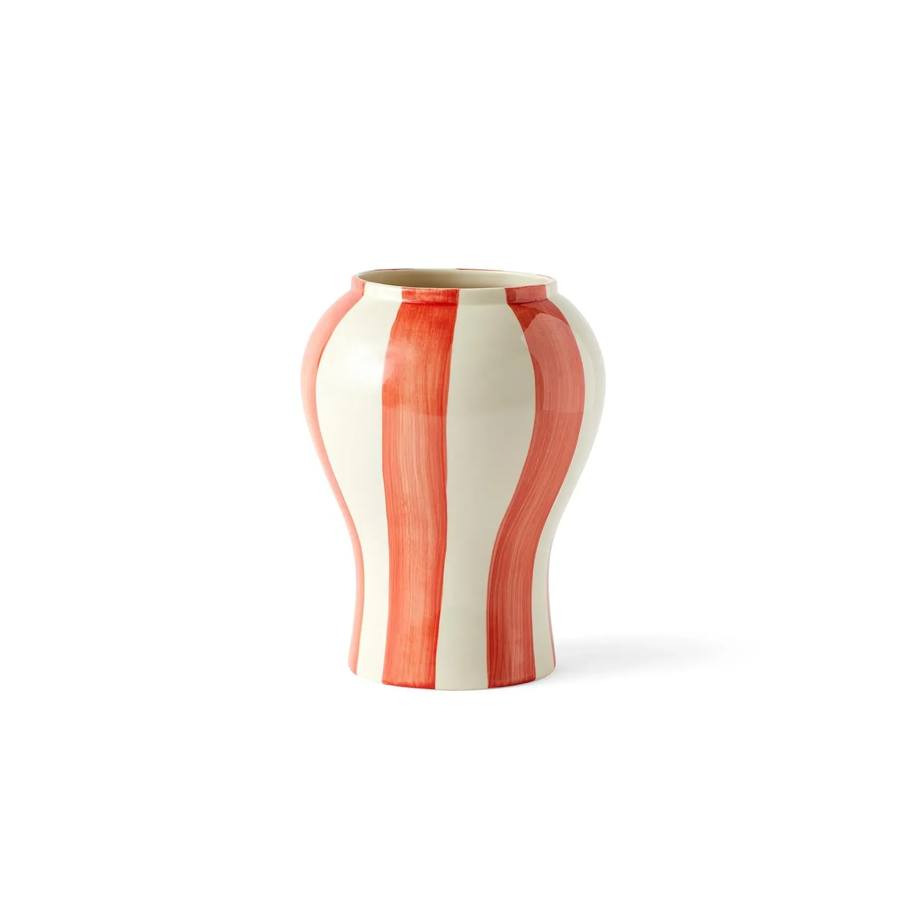 Stripe Vase - Red, Stoneware image