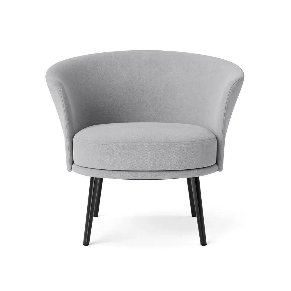 Swivel Chair with Rounded Back - Aluminium