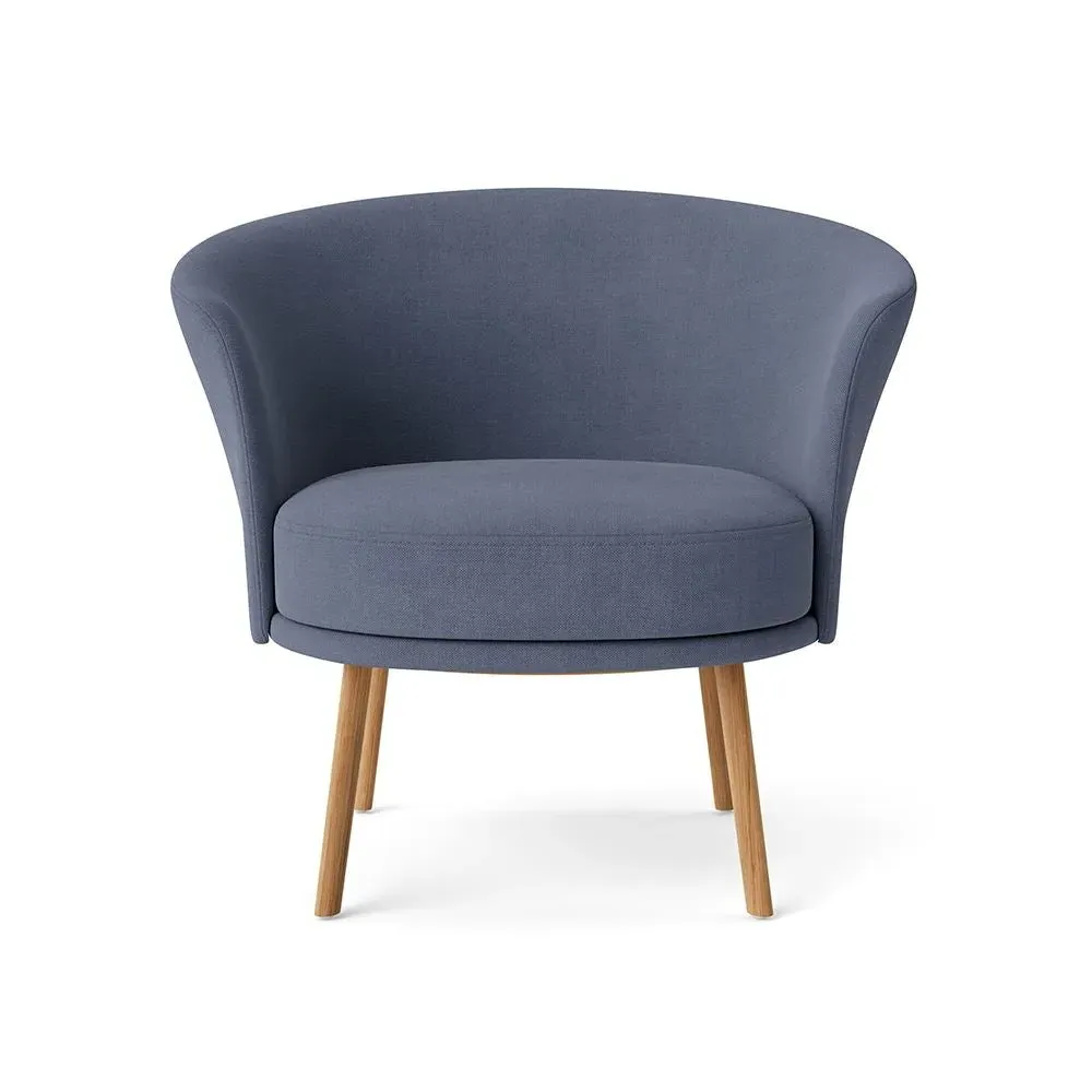 Swivel Chair with Rounded Back - Oak