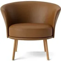 Swivel Chair with Rounded Back - Oak