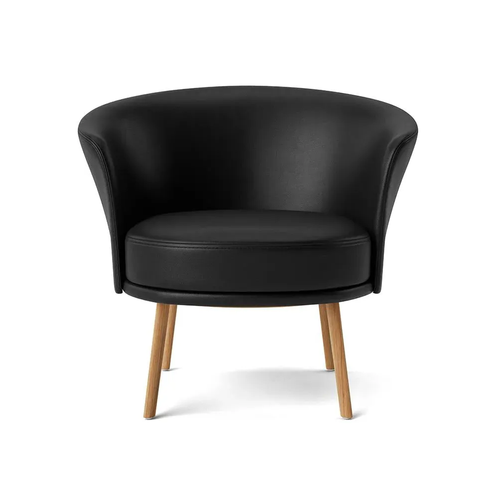 Swivel Chair with Rounded Back - Oak