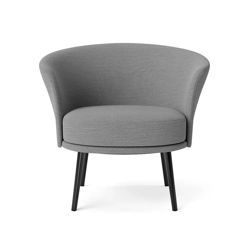Swivel Chair with Rounded Back - Steel